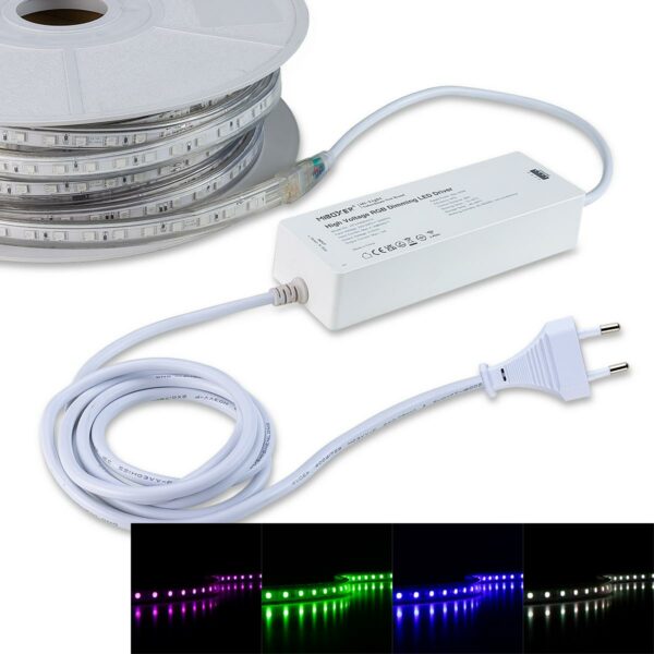 230 Volt RGB LED Streifen 15 Meter | IP44 | 8 Watt/m | 60LED/m | 14mm