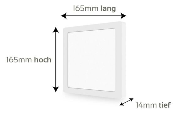 Dimmbarer CCT LED Ein-Aufbaustrahler eckig weiss 12 Watt 3000/4000/6000K