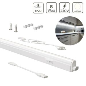 LED Lichtleiste mit Schalter 573mm Neutralweiss 8 Watt 800lm 4000 Kelvin IP20