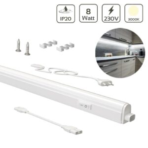 LED Lichtleiste mit Schalter 573mm Warmweiss 8W 800lm 3000K IP20