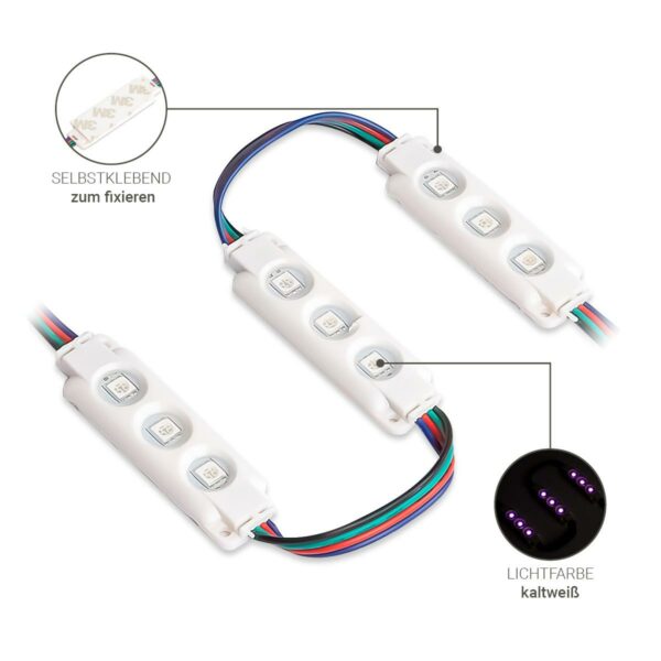 LED Modul 12 Volt RGB SMD5050 0,72W IP66