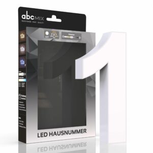 Hausnummer 1 mit LED Beleuchtung