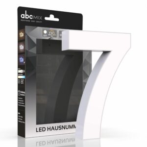 Hausnummer 7 mit LED Beleuchtung