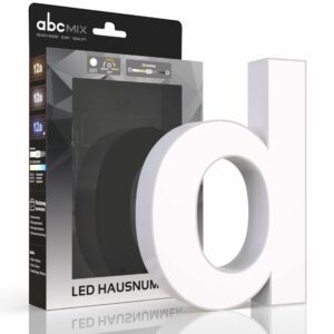 Hausnummer d mit LED Beleuchtung