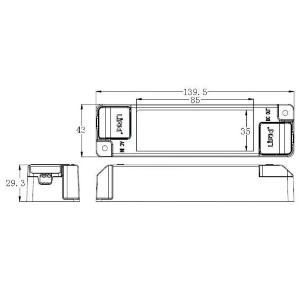 Lifud LF-GIR030YM0600H LED Treiber 25,2 Watt 25-42 Volt 600mA Konstantstrom CC