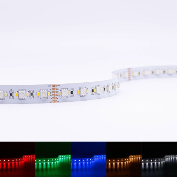 24 Volt RGB+CCT LED Streifen 5 Meter 25,5 Watt/m IP20