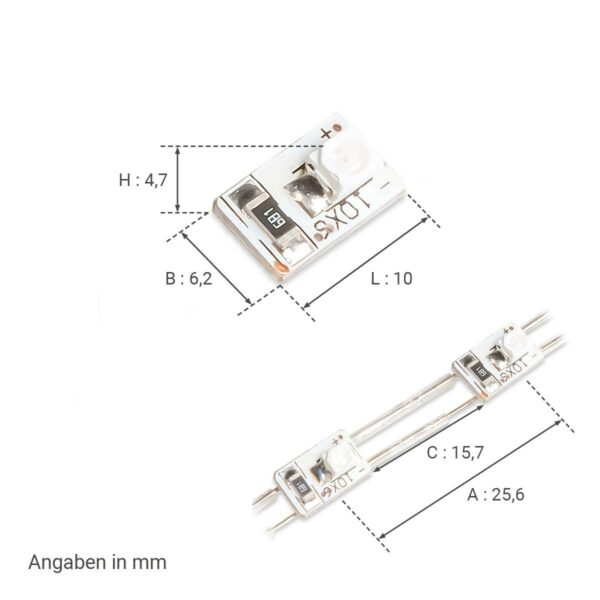 LED Modul grün zum Vergiessen