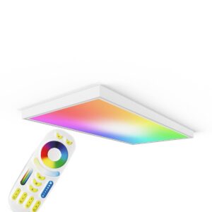 24 Volt RGB+CCT LED Panel Set 120x60cm in weiß mit Aufbaurahmen in weiß