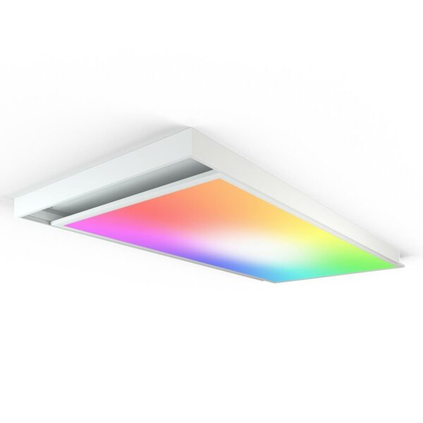 24 Volt RGB+CCT LED Panel Set 120x60cm in weiß mit Aufbaurahmen in weiß-4