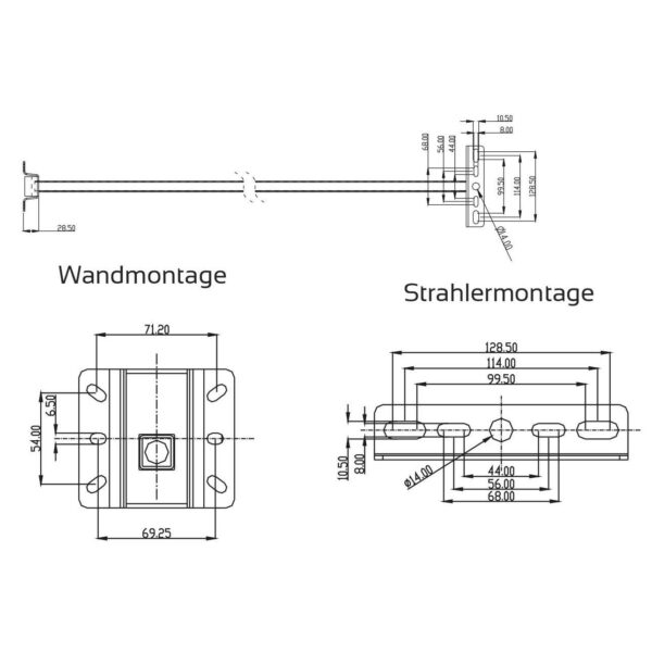 Wandhalterung Ausleger für LED Strahler 50 cm