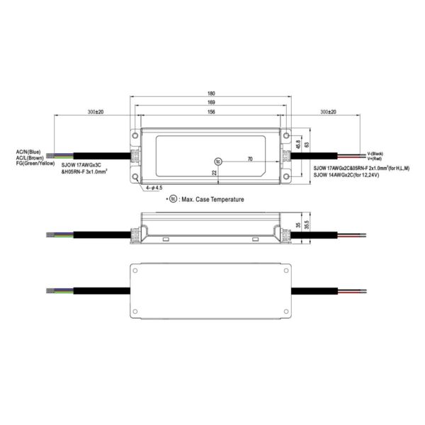 12 Volt LED Netzteil Mean Well XLG-150-12-A 150 Watt 12.5A IP67 Schaltnetzteil CV