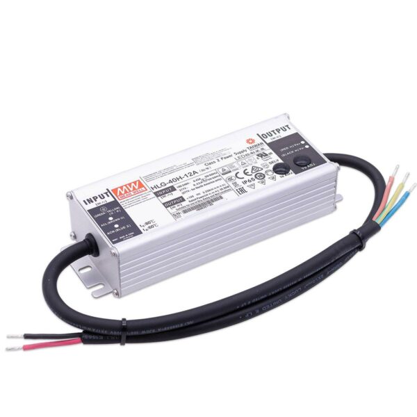 12 Volt Netzteil Mean Well HLG-40H-12A 40 Watt 3.3A IP65 Schaltnetzteil CV