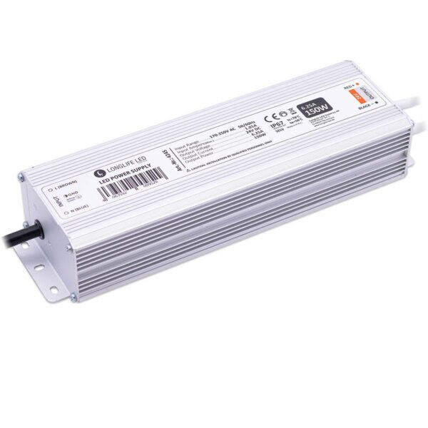 24 Volt LED Netzteil 150 Watt 6,25A IP67