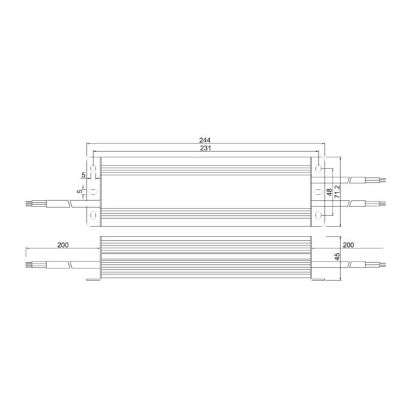 24 Volt LED Netzteil 150 Watt 6,25A IP67