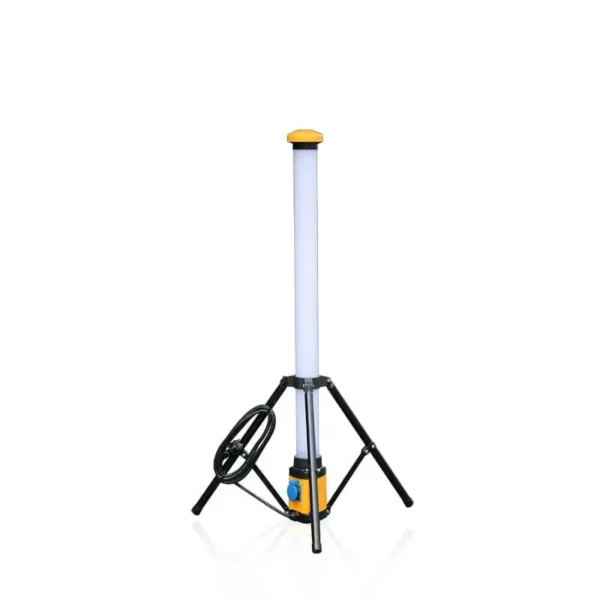 Baustellenlampe mit Steckdosen und Stativ 128cm