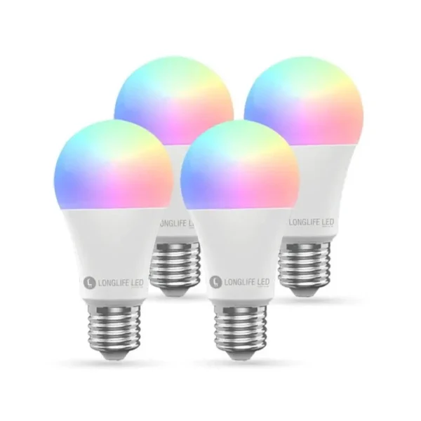 4er Set LED RGB+CCT Lampe Birnenform E27 10 Watt Alexa