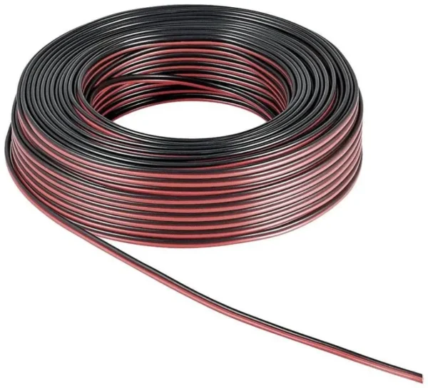 50 m Kabel 2 adrig rot schwarz