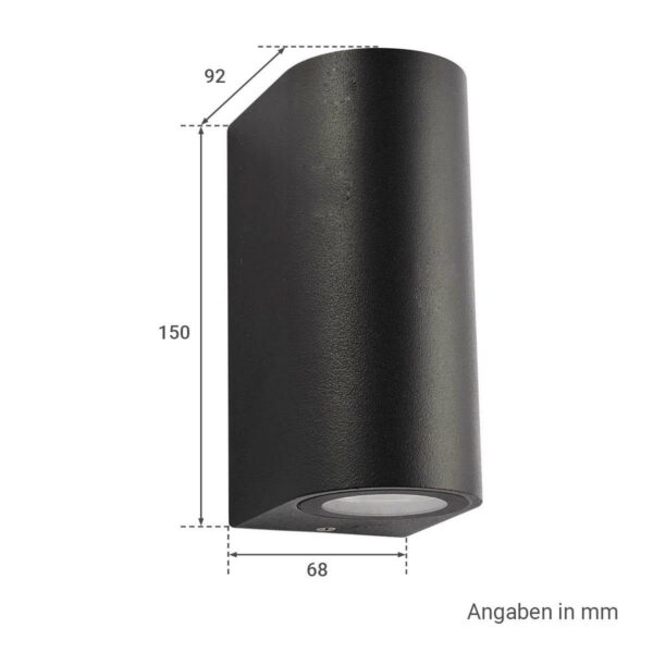 Außenleuchte Wandleuchte UP&DOWN rund für GU10 IP54 anthrazit