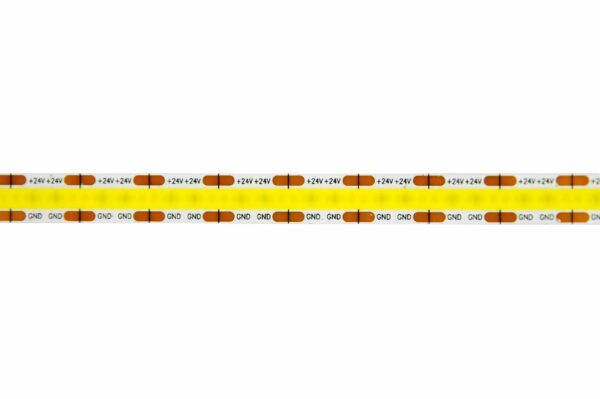 COB LED Streifen 24 Volt warmweiss 3000 Kelvin 5M 10W/m 8mm 528LED/m IP20