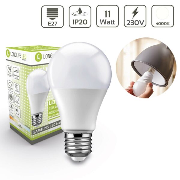 Einfarbige LED Lampe Birnenform E27