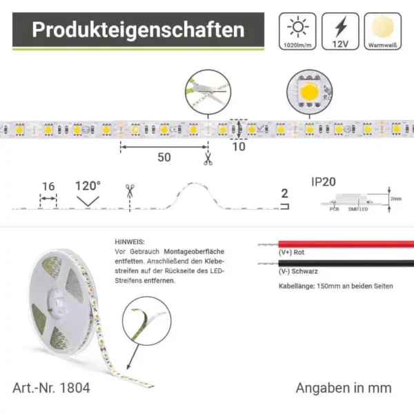 LED Streifen für Treppenstufe