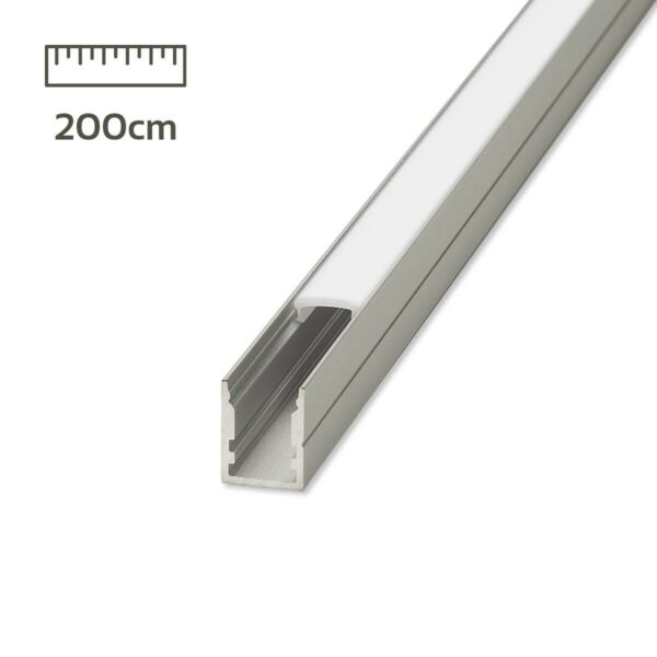 LED Aufbau Alu U-Profil eloxiert 10 x 13mm opal 200cm