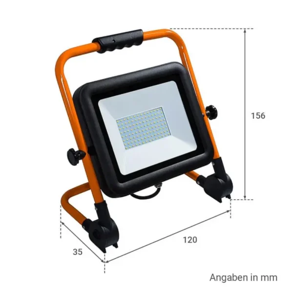 LED Baustrahler mit Stativ 30 Watt 6500 Kelvin kaltweiß tageslichtweiß