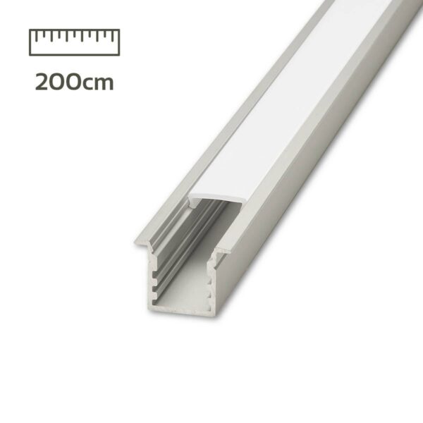 LED Fugen-Profil eloxiert 20 x 15mm opal 200cm