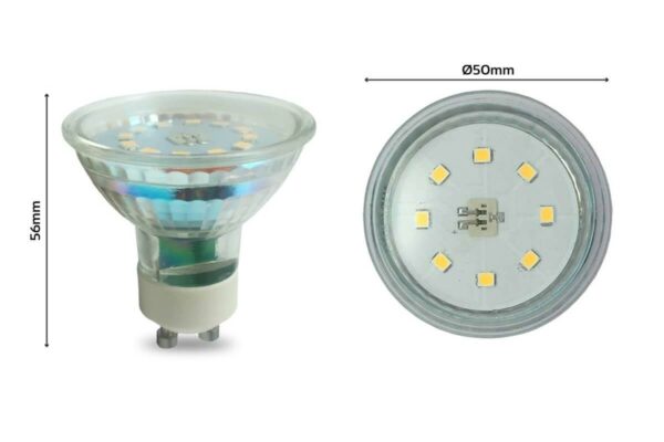 LED GU10 Leuchtmittel 3 Watt 110° neutralweiß 4000 Kelvin ersetzt 30Watt