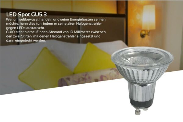 LED GU10 Leuchtmittel 40° neutralweiß 4000 Kelvin 440lm 5 Watt