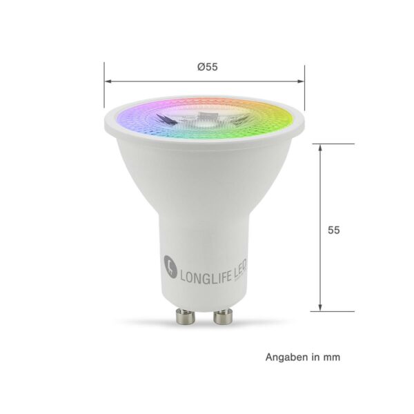 LED GU10 Leuchtmittel RGB+WW 3 Watt mit Fernbedienung