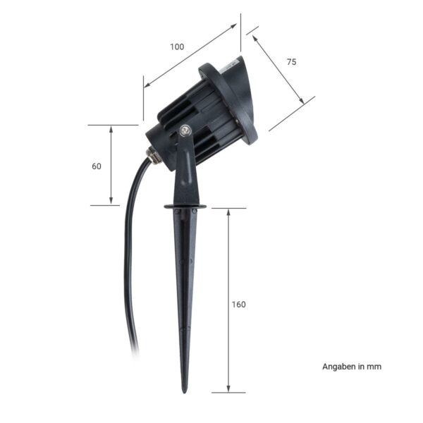 LED Gartenleuchte mit Erdspieß 230 Volt IP65 2700 Kelvin