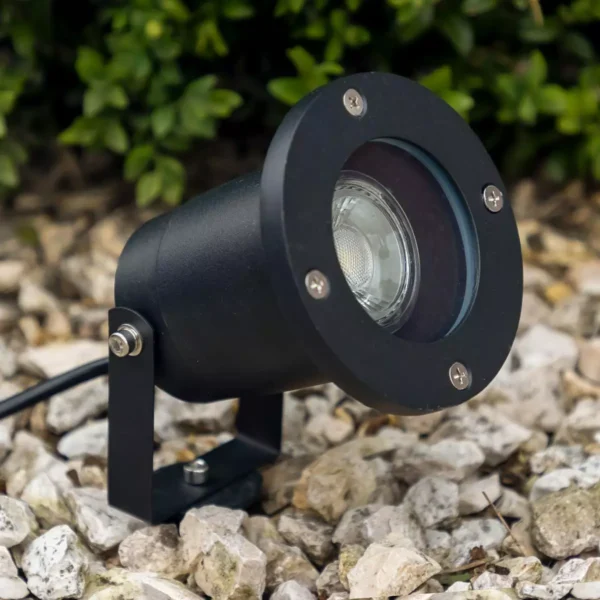 LED Gartenstrahler mit Erdspieß IP65 für GU10 schwarz