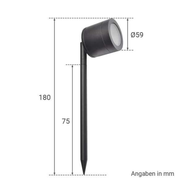 LED Gartenstrahler mit Erdspieß IP65 für LED-Module