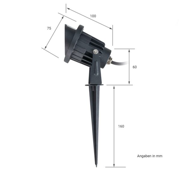 LED Gartenstrahler neutralweiß mit Erdspieß IP65