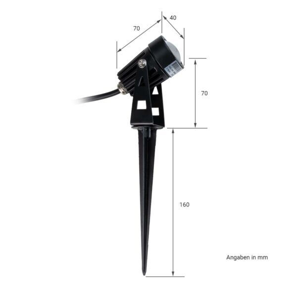 LED Gartenstrahler warmweiß mit Erdspieß IP65