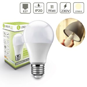 LED Lampe Birne E27 11 Watt A60 matt 2700 Kelvin warmweiß