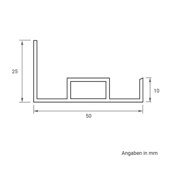 LED Panel Aufbaurahmen 120 x 15 cm in weiß