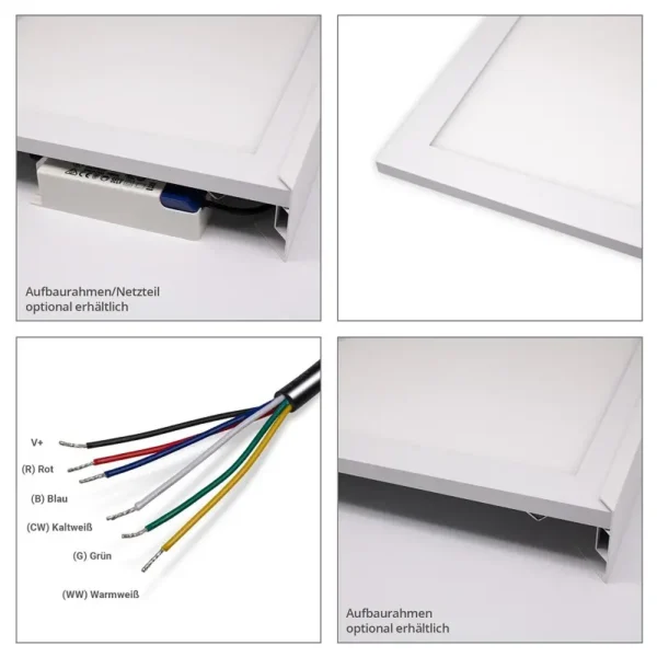 LED Panel Pro 15x120cm RGB+CCT 24 Watt weiss