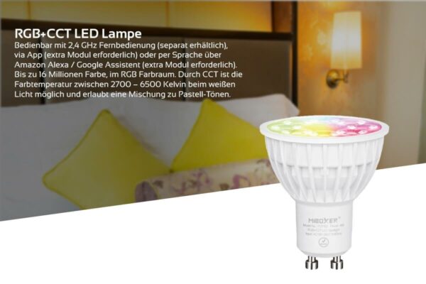 LED Spot GU 10 Spot RGB+CCT Wifi ready 4 Watt