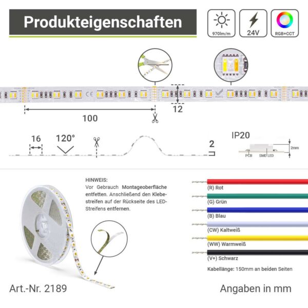 LED Streifen RGB+CCT Dual Weiß