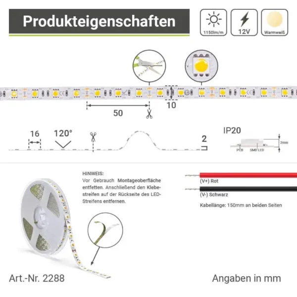 LED Streifen 8 mm breit