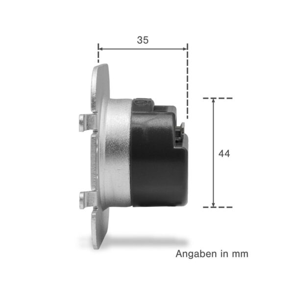 LED Treppenleuchte 230V Stufenlicht eckig Alu-gebürstet Lichtfarbe neutralweiß 4000K 1,5W