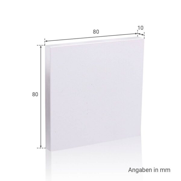 LED Treppenlicht 230V Stufenbeleuchtung eckig weiß - Unterteil Lichtfarbe warmweiß 3000K 1,5W