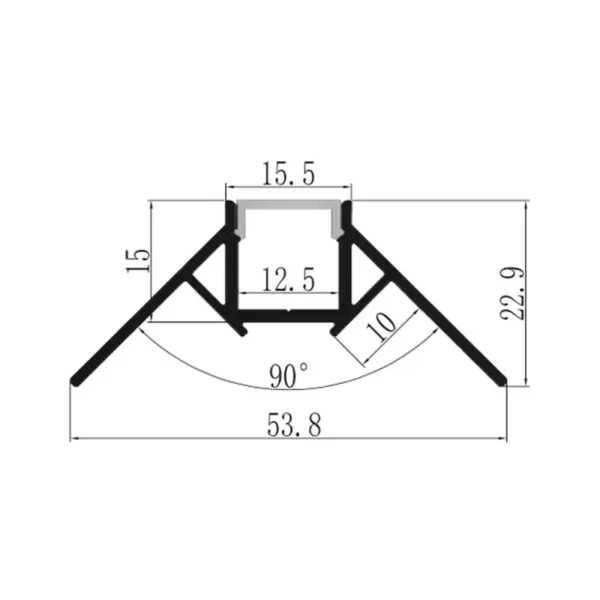 LED Trockenbau Außeneck-Profil eloxiert opal 200cm