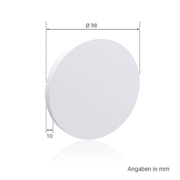 LED Wandeinbauleuchte 230V Treppenleuchte rund eckig weiß - Unterteil Lichtfarbe warmweiß 3000K 1,5W für Schalterdosen