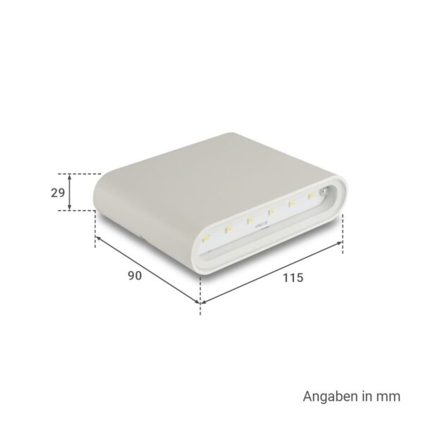 LED Wandleuchte Slide 5 Watt UP and DOWN 3000 Kelvin IP54 weiß