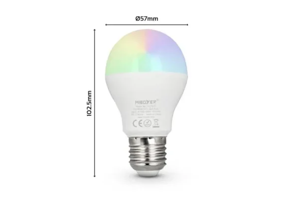 MIBOXER RGB+CCT Lampe E27 6W 2.4GHz WiFi ready