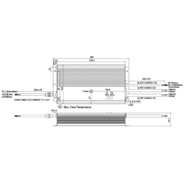 Mean Well HLG-600H-12A