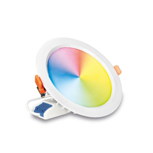 MiBoxer FUT069 RGB+CCT LED Einbaustrahler rund weiss 15 Watt Ø190mm 2.4GHz WiFi ready IP54